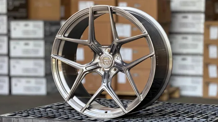 TITAN FORGED BMW NEW X5/X6/X7 YC7104 (ET30/28) R22 11J 5x112 DIA66.6 GLOSS BLACK BRUSHED DARK LAQUE