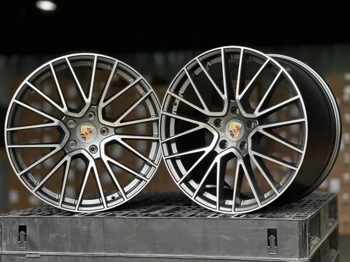 PORSCHE H704F FlowForming R21 11J ET58 5x130 DIA71.6 GREY FACE
