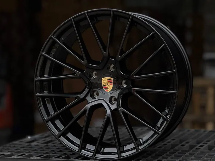 PORSCHE H704F FlowForming R21 9.5J ET46 5x130 DIA71.6 GLOSS BLACK