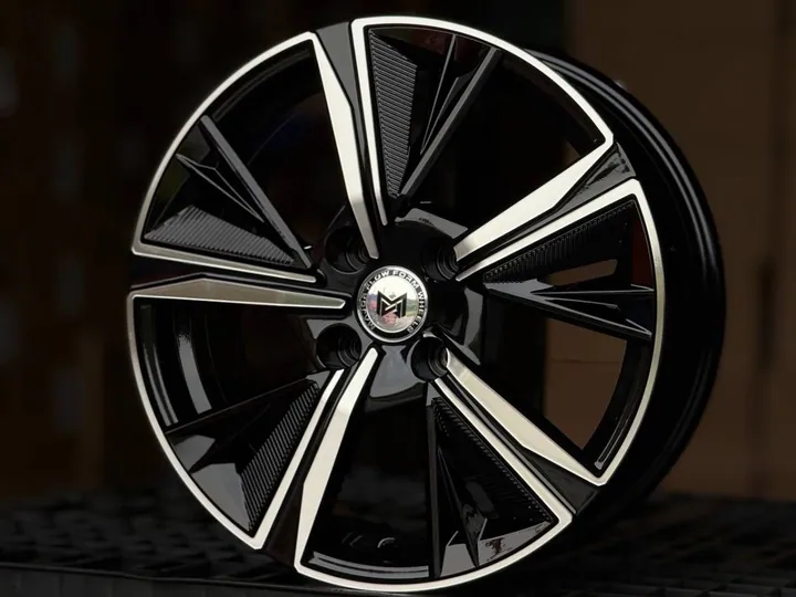 PEGEOT YF5668 R16 6.5J ET32 4X108 DIA65.1 GLOSS BLACK FACE