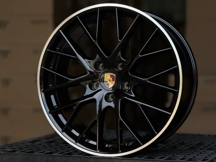 PORSCHE H3083F FlowForming R20 9.5J ET61 5x130 DIA71.6 GLOSS BLACK FACE