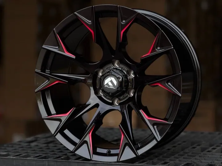 Fuel FLAME A326 R20 10J ET-10 6x139.7 DIA110.1 GLOSS BLACK MILLING