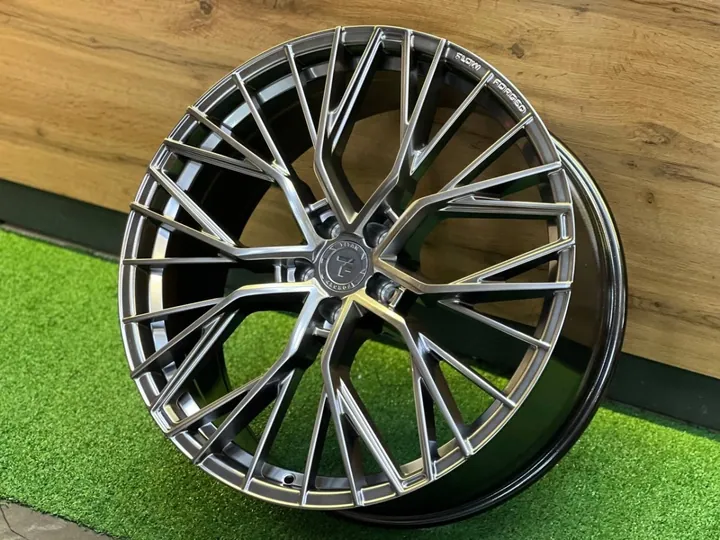 SALE!!! FLOW FORMING TITAN FORGED TF29 FB829 R21 9J ET35 5X108 DIAUUDE HYPER BLACK