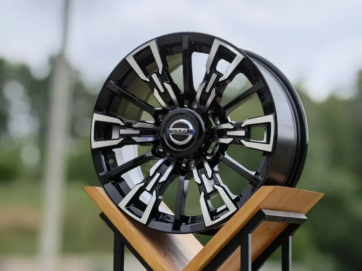 NISSAN 177182 R17 8J ET10 6x139.7 DIA110.1 GLOSS BLACK FACE