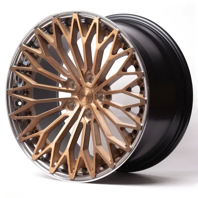 Astone Martine R21 10-12J ET48-42 5x128 ЦО 75,1 Rim polish bronze + center brush bronze