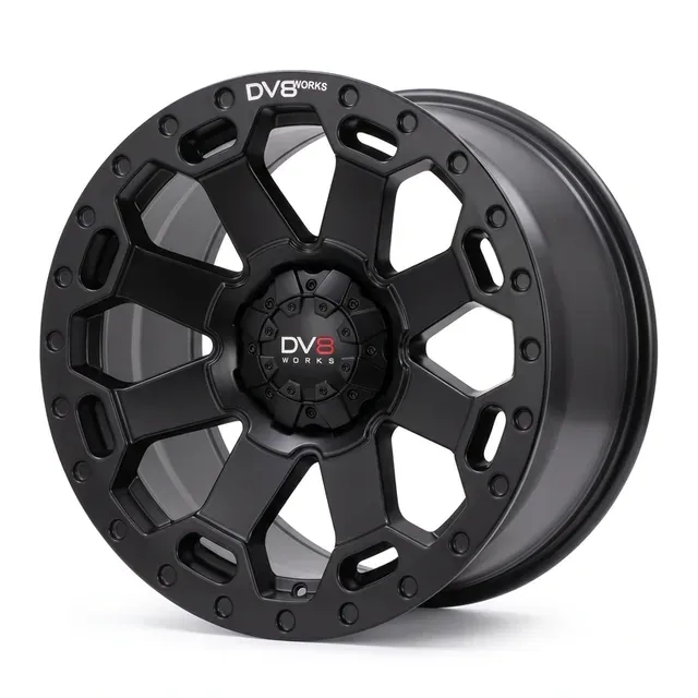 DV8 works DHC1834 R20 9J 6x135 / 6x139,7 ET25 ЦО 106,2 SATIN BLACK WITH MILLED LOGO