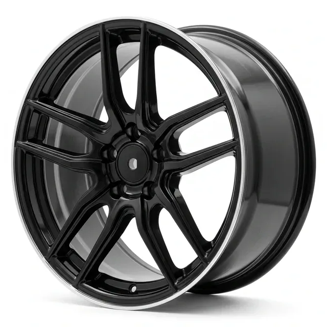 1111 214 R21 9J 5x112 ET30 66,5 Glossy Black Machine Lip + Powder Coating