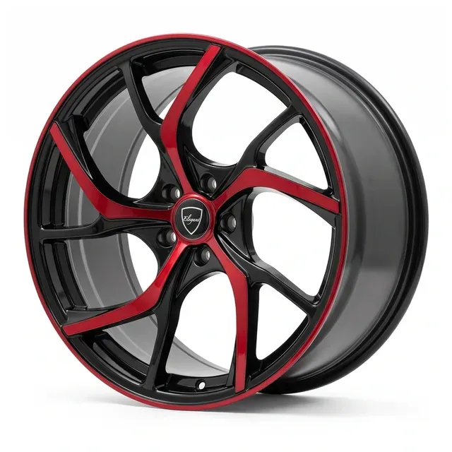 5466 R20 8,5J 5x114,3 ET35 72,6 GLOSS BLACK CANDY RED FACE