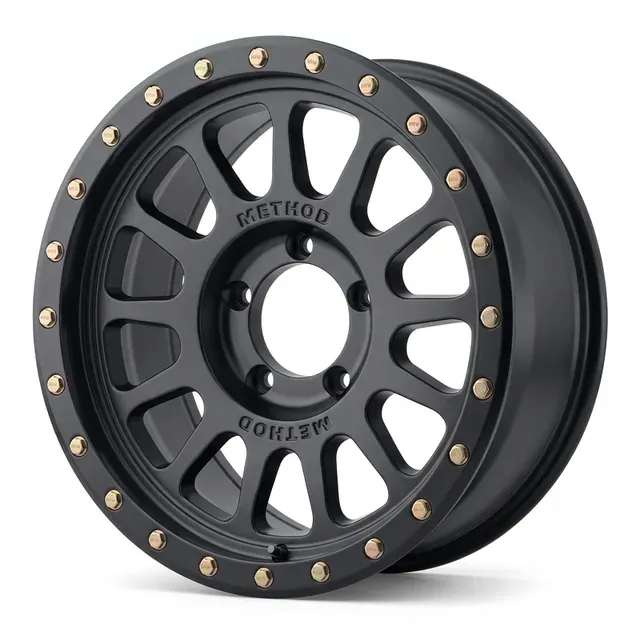 0301 R18 9J 5x139,7 ET0 112,0 Matt Black + Bronze Rivets