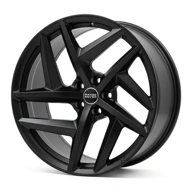 5573 R22 10J 5x120 ET38 72.6 matt Black milling khan letter