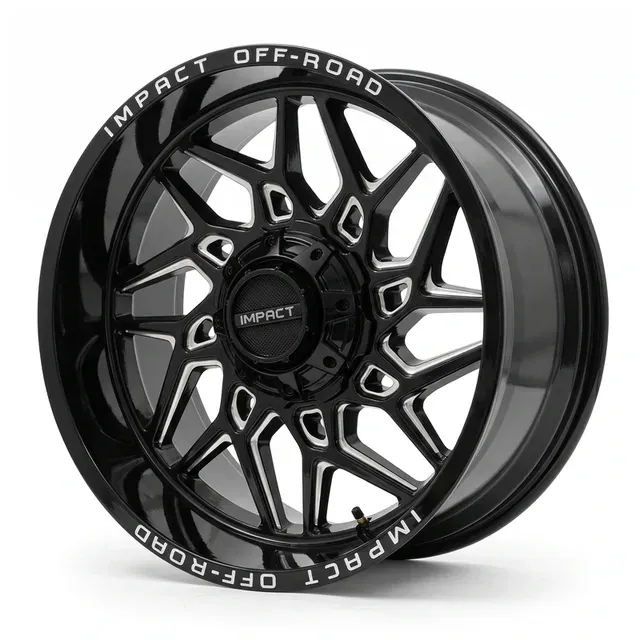 0327 R20 10J 5x139,7 / 5x150 ET-12 110,3 GLOSS BLACK/MILLING WINDOWS