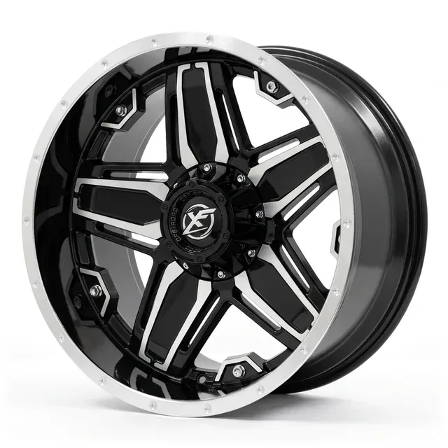 5343 R20 10J 6x135 / 6x139,7 ET-12 110,0 Black Face Milling Rivets